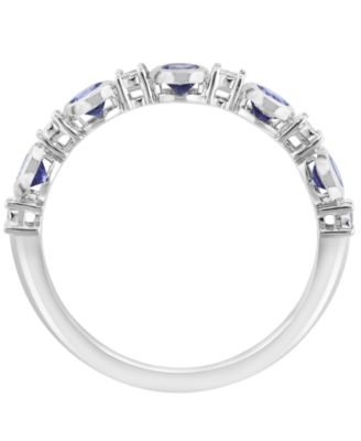 Emerald (3/8 ct. t.w.) & Diamond (0.02 ct. t.w.) Ring in Sterling Silver (Also Available in Tanzanite & Ruby)