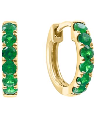 Effy Collection Emerald 16 ct tw Pear Earrings in 14k White Gold Also Available in 14k Yellow Gold - Yellow Gold 877$