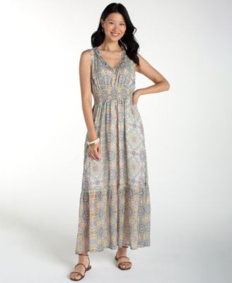 Women's Smocked Waist Maxi Dress