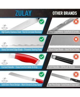 Serrated Bread Knife - Stainless Steel Bread Knife for Homemade Bread, Cake, Bagel