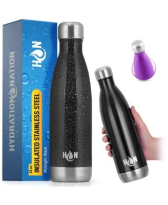 Stainless Steel Water Bottle - Double Wall Insulated Metal Water Bottle For Hot & Cold Drinks