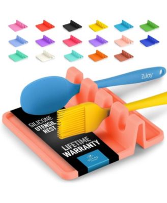 Silicone Kitchen Utensil Rest with Drip Pad for Multiple Utensils