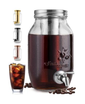 1.5 Liter Cold Brew Coffee Maker with Extra Thick Glass Carafe & Stainless Steel Mesh Filter