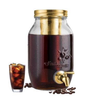 1.5L Cold Brew Coffee Maker with Glass Carafe & Stainless Steel Filter