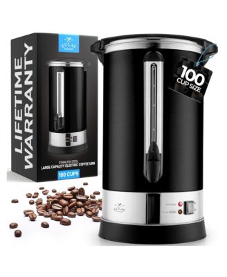 Premium 100 Cup Commercial Coffee Urn - Large Coffee Dispenser