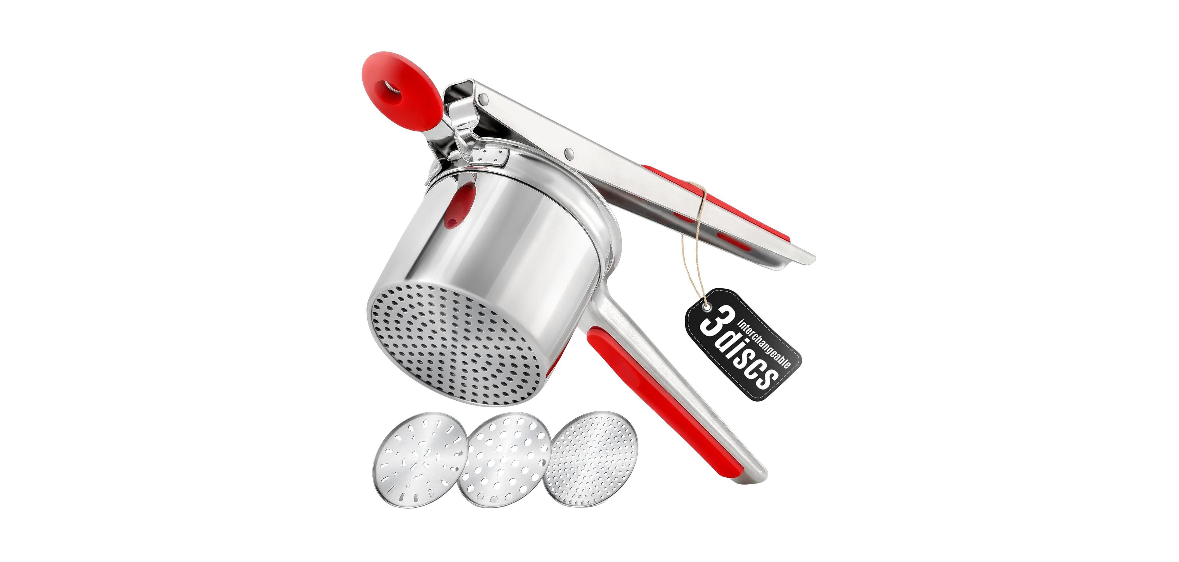 Zulay Kitchen Potato Ricer with 3 Interchangeable Discs