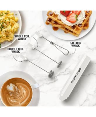 Froth N Go Rechargeable Milk Frother with Case for Lattes