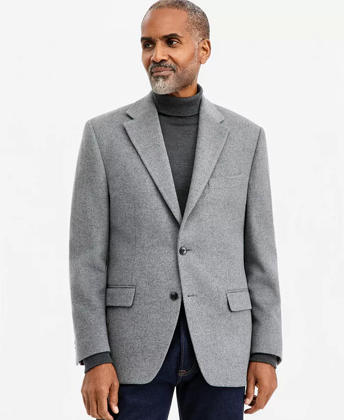 Men's Wool Cashmere Blend Luxury Classic-Fit Sport Coat