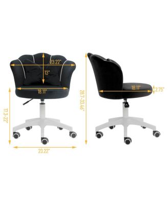 Velvet Office Chair, 360 Swivel Adjustable Height Task Chair