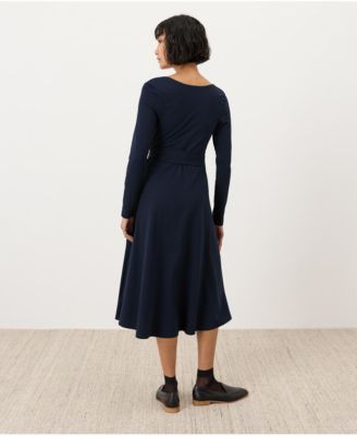 Women's Fit & Flare Wrap Dress Made With Organic Cotton
