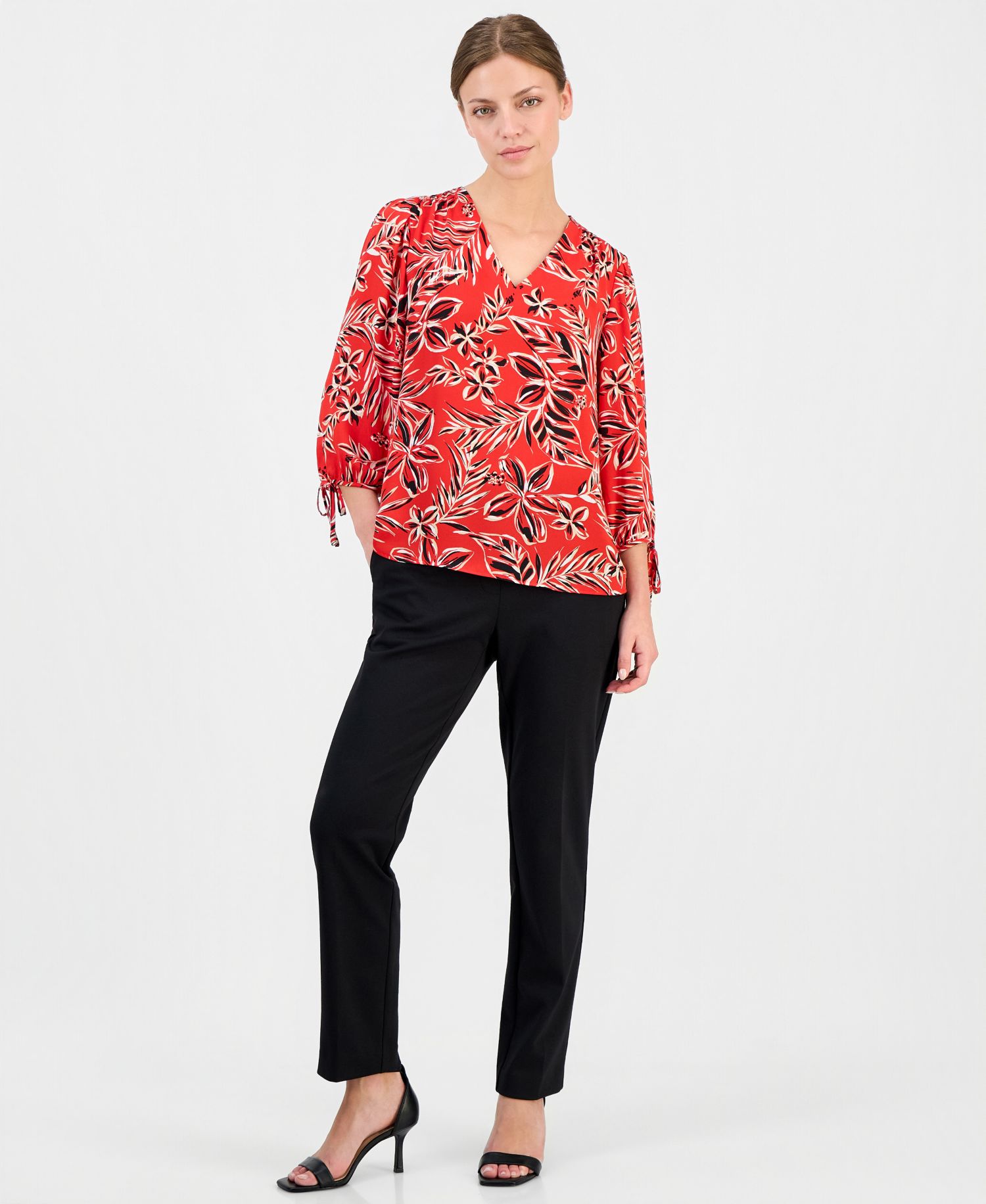 Women's Printed 3/4-Sleeve Top