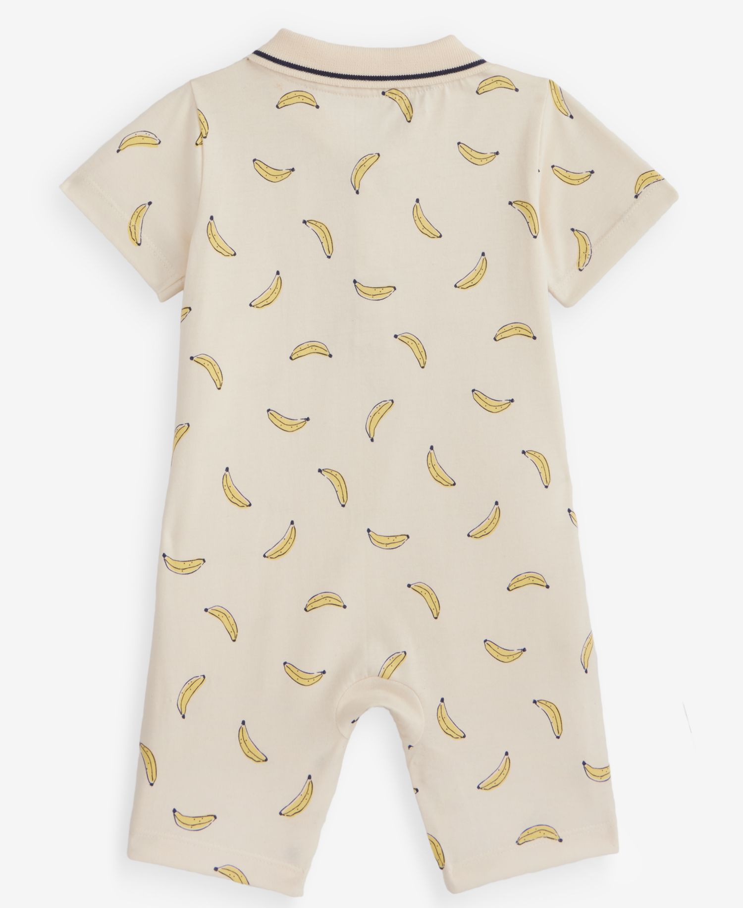 Baby Boys' 0M-24M Cotton Banana-Print Polo Sunsuit