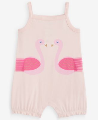 Baby Girls' 0M-24M Two Flamingos Sunsuit