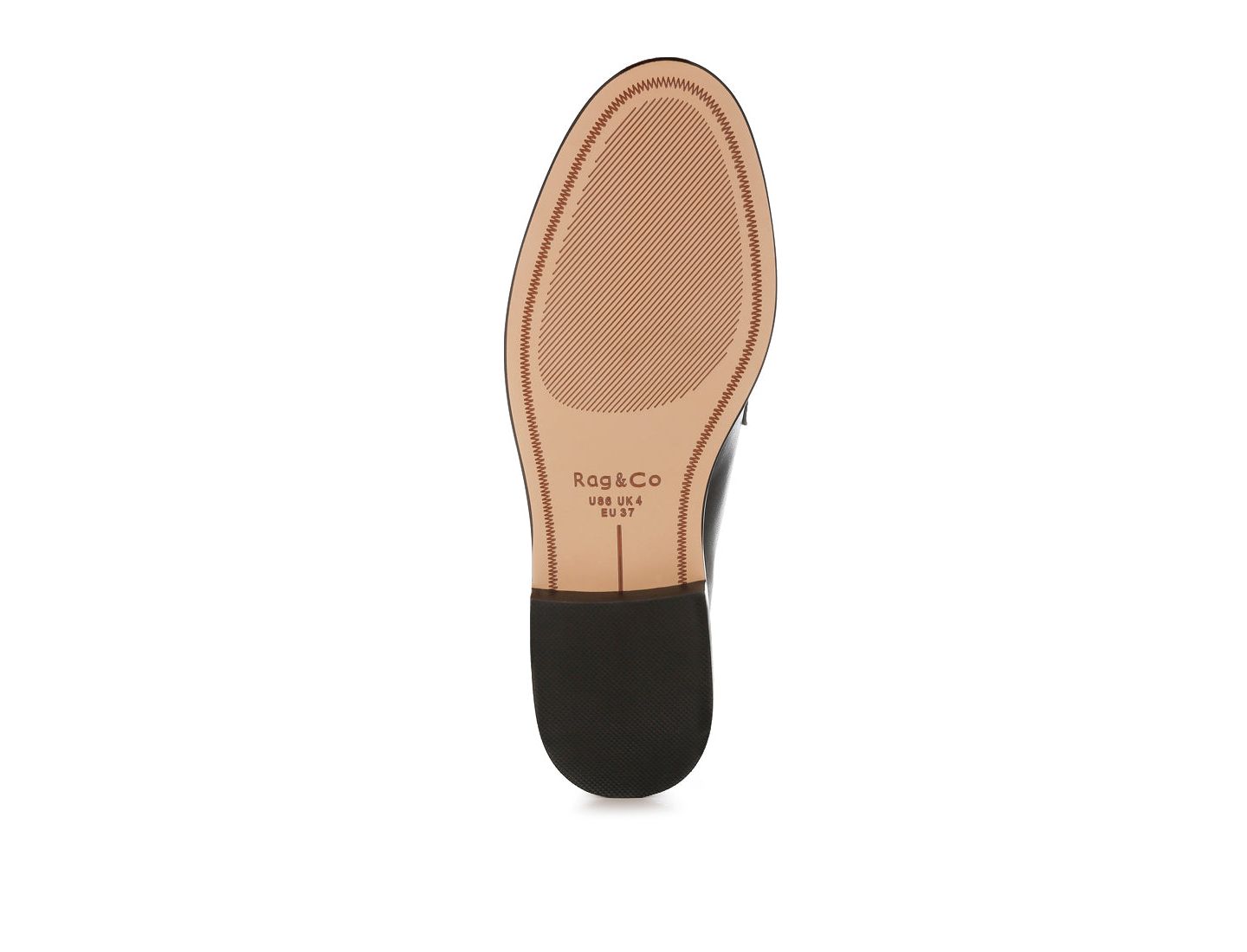 Женские туфли Rag & Co Clotilda Perforated Low Heel, цвет: Чёрный кожаный — фото 7