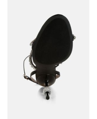 Womens Aragon Diamante Embellished Fantasy Heel Sandals