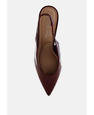 Womens Pentas Kitten Heel Slingback Sandals