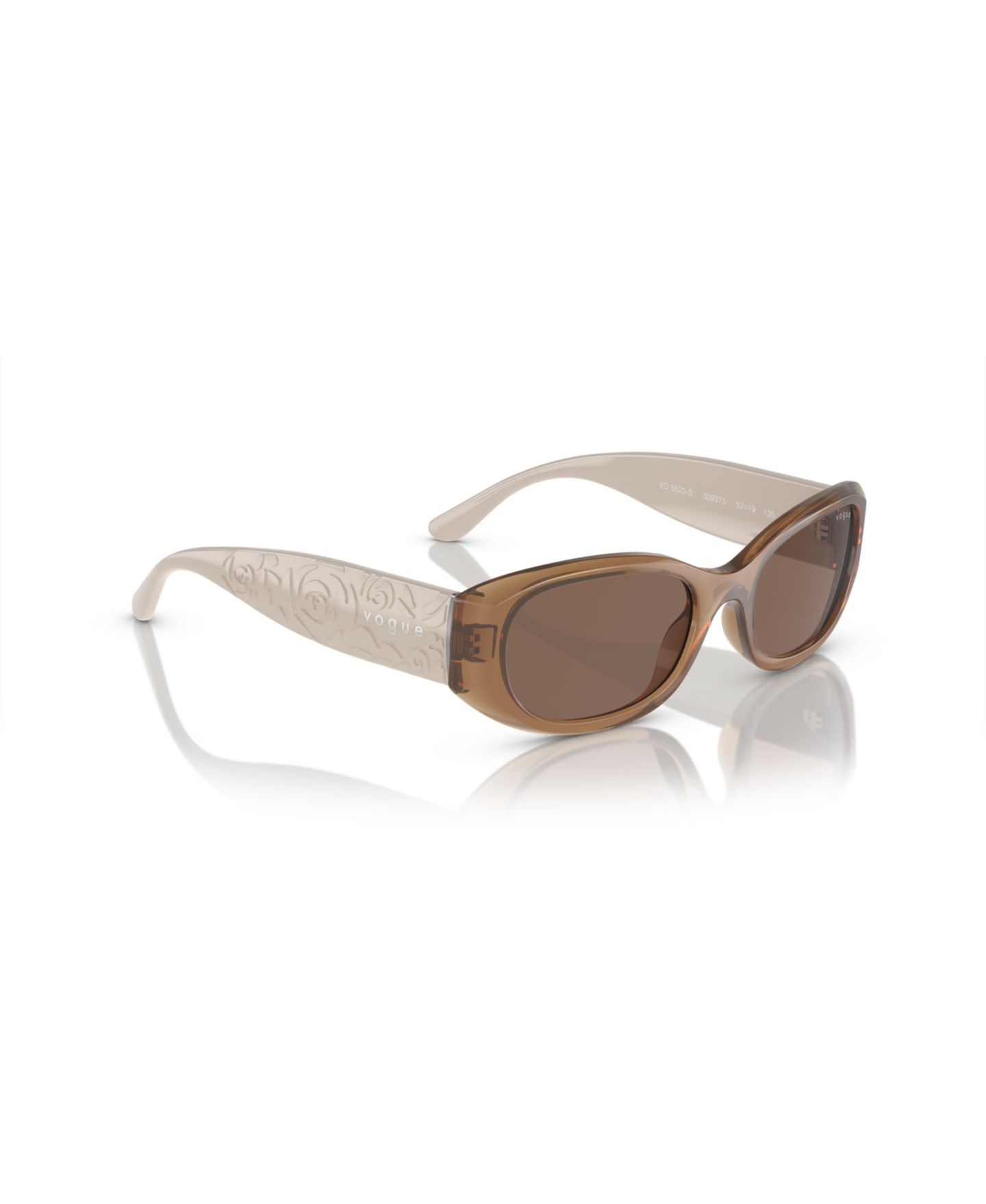 Женские солнцезащитные очки Vogue Eyewear Rectangle Sunglasses, VO5525S, цвет: Коричневый — фото 6
