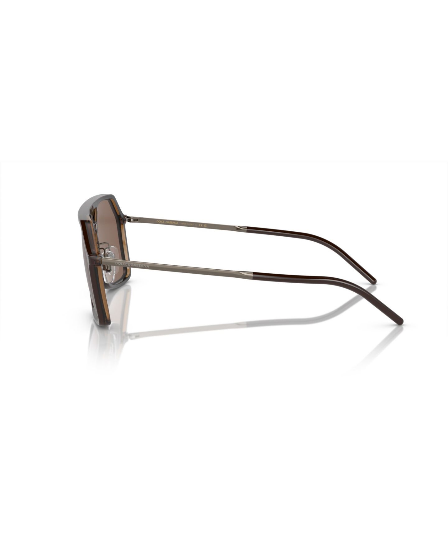 Мужские солнцезащитные очки Dolce&Gabbana Pilot Sunglasses, DG6196, цвет: Коричневый — фото 3