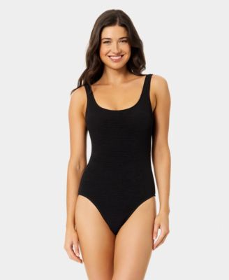 Women's Popcorn Scrunch Texture One-Piece Swimsuit