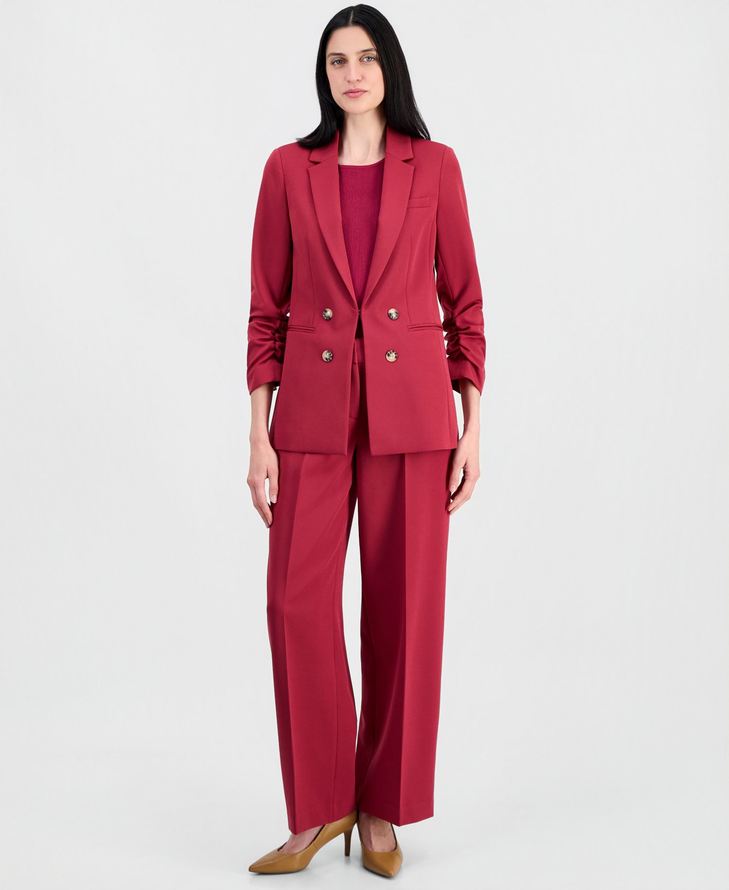 Women's Faux Double-Breasted Blazer