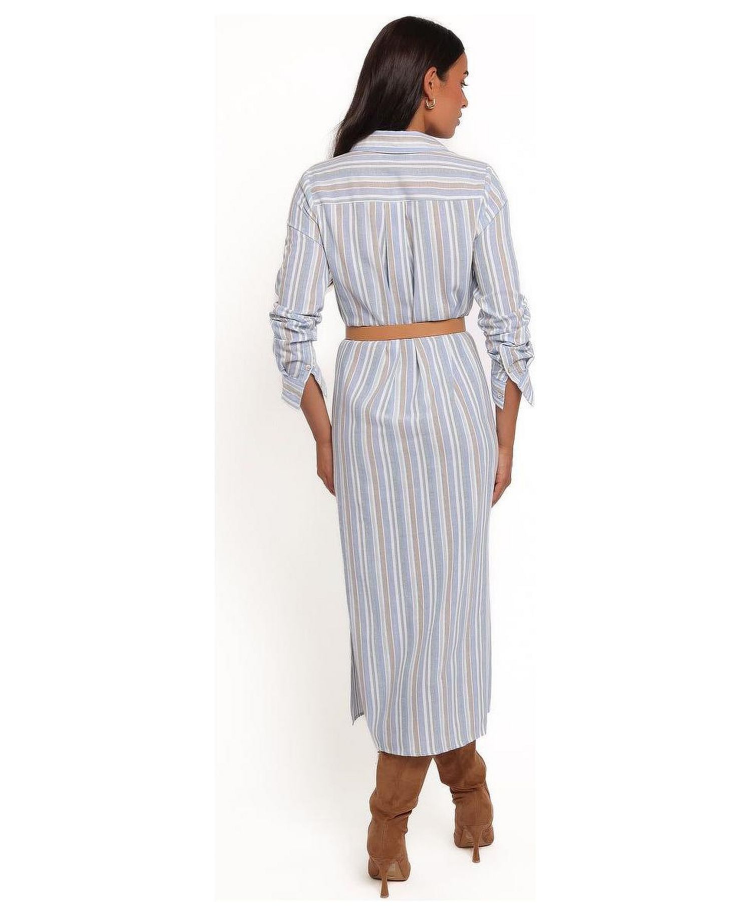 Women's Caprice Long Sleeve Button Down Maxi Dress