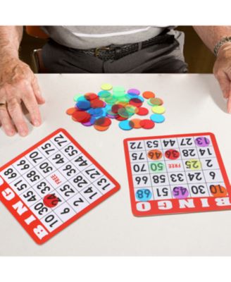 500 Pieces of 3/4-inch Plastic Transparent Bingo Chips for Bingo Game Party