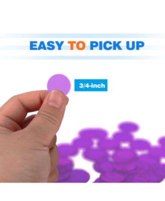 500 Pieces of 3/4-inch Plastic Transparent Bingo Chips for Bingo Game Party