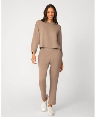 Women's Crochet Trim Knit Set