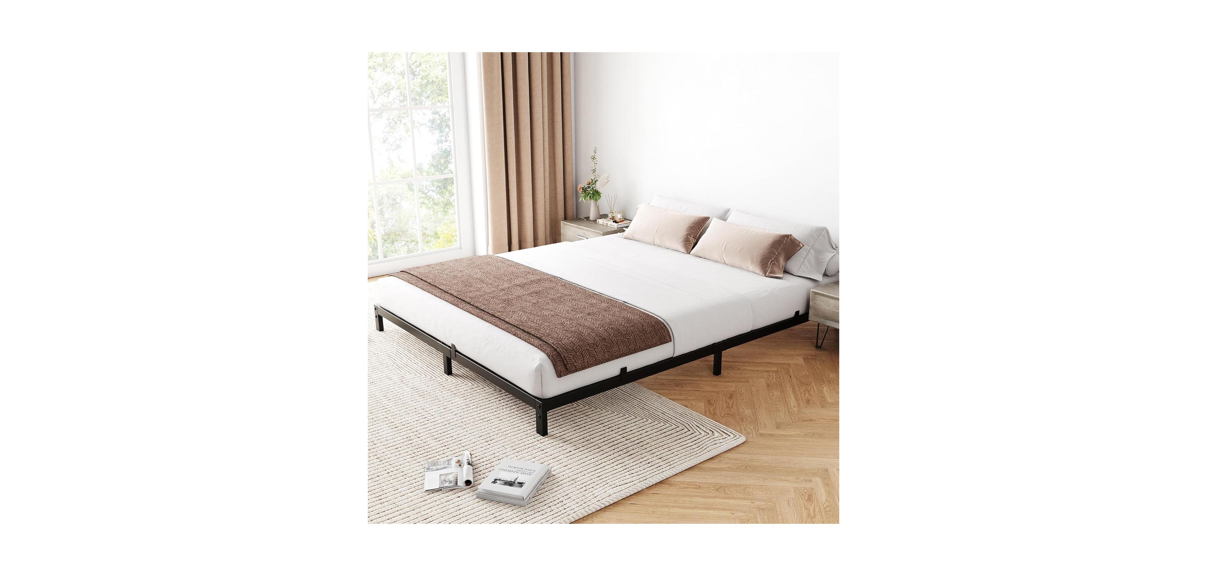 gaomon 6 Inch Bed Frame Heavy Duty Under Bed Storage Easy Assembly Platform Bed