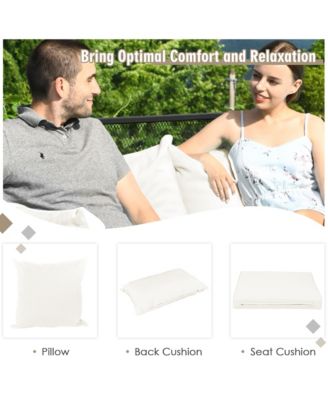 7PCS PE Rattan Patio Sectional Sofa Conversation Set w/ Cushions