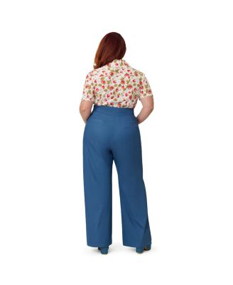 Plus Size 1970s Flare Pants