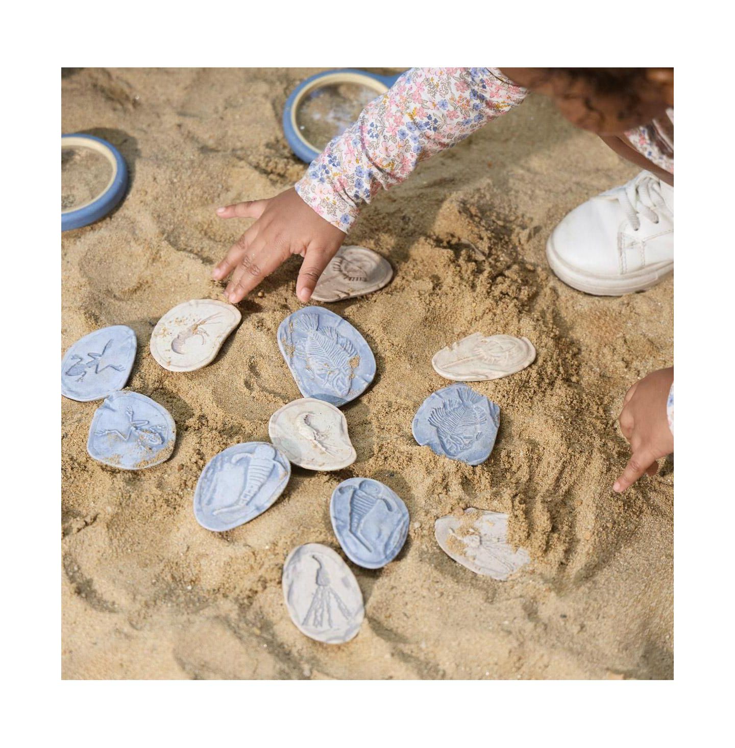 Детские игрушки Kaplan Early Learning Magnetic Matching Aquatic Life Fossil Stones 8-Piece Set, Ages 2+, цвет: Серый — фото 2