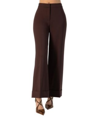 Women's Straight-Leg Culotte Pants with Wide Hem