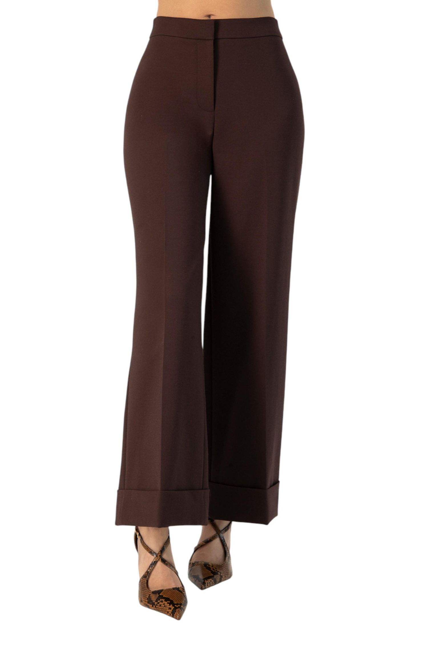 Women's Straight-Leg Culotte Pants with Wide Hem
