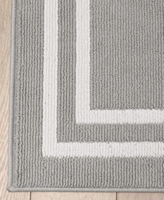 Double Border Runner Rug, 22" x 6''