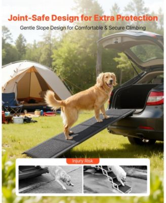 63 Folding Dog Ramp 17 Wide, Non-Slip Surface, Supports up to 250 lbs
