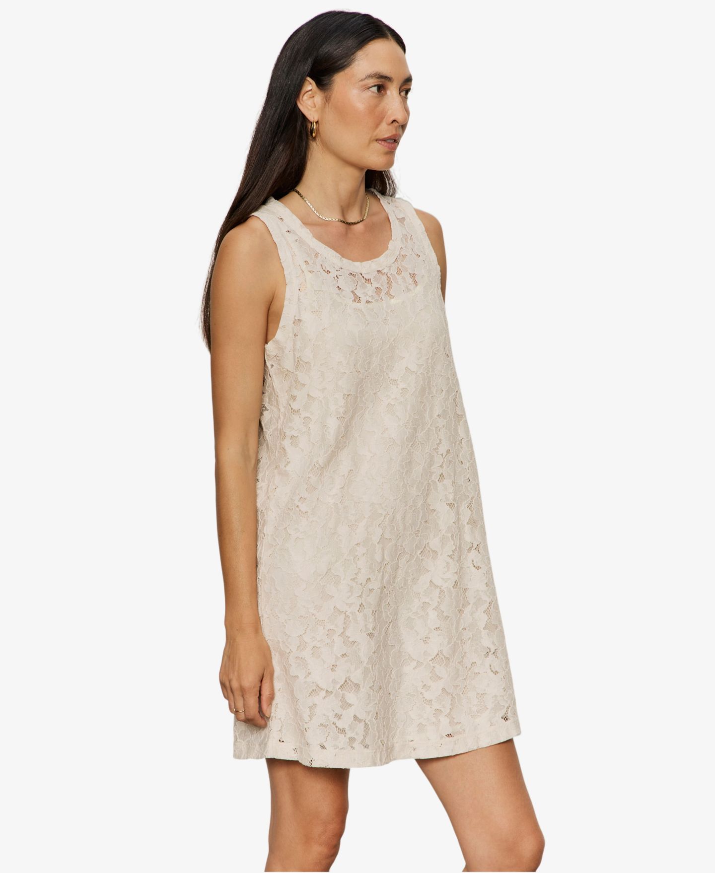Женское платье Sanctuary Sleeveless Lace Tank Mini, цвет: Collagen — фото 4