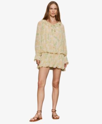 Women's Bubble Hem Tired Mini Dress