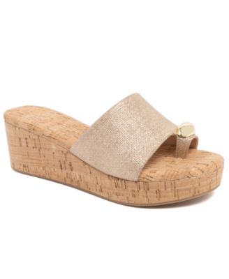 Women's Junely Toe Loop Platform Wedge Sandals