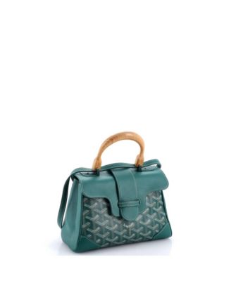 Mini Saigon Top Handle Bag Coated Canvas with Leather