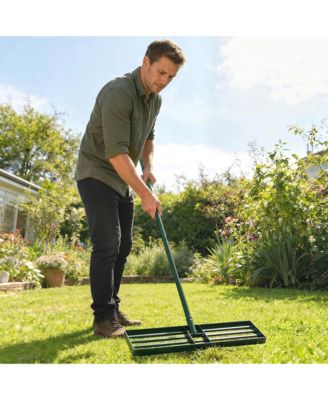 30" x 10" Lawn Leveling Rake with 66.5" Handle