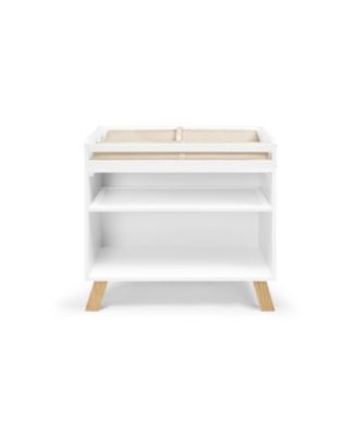 Modern Multi Purpose Changing Table Finish Removable Tray Convertible Bookshelf