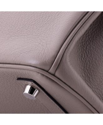 Birkin 25 Handbag Grey Novillo with Palladium Hardware