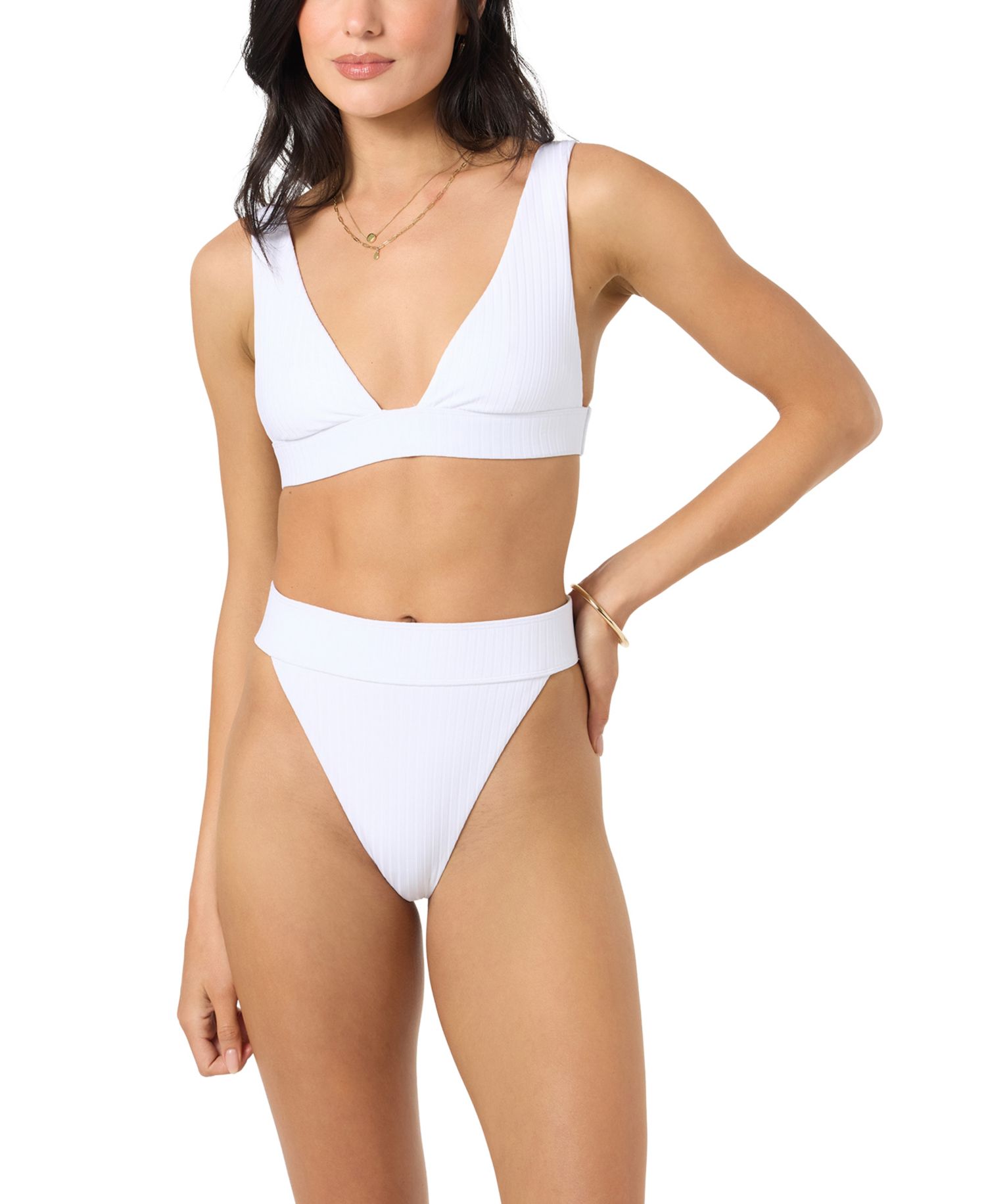 Shorebreak Rib Cancun Top and High-Rise Bikini Bottom