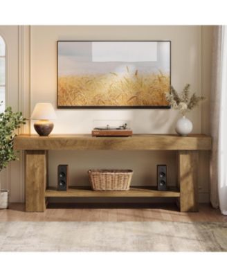 63" TV Stand for TVs up to 75 Inch, Rustic Extra Long Entertainment Center