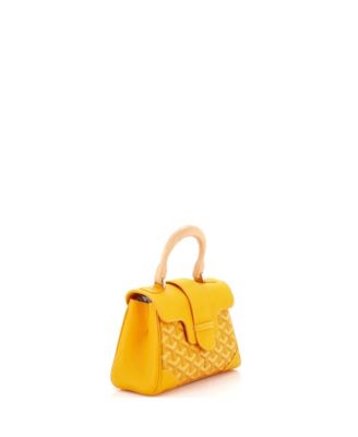 Mini Saigon Top Handle Bag Coated Canvas with Leather