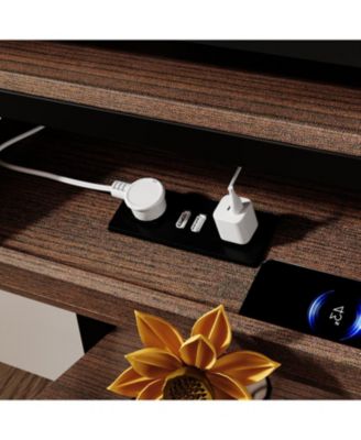 40-60 Inch Universal TV Stand, Movable Media Console, Entertainment Center with 3-Layer Storage Rack