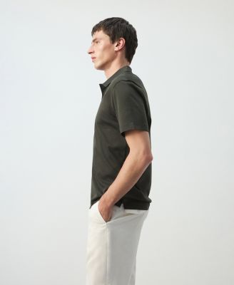 Men's Cotton Fine-Knit Polo Shirt