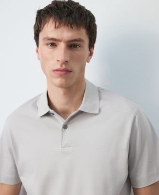 Men's Cotton Fine-Knit Polo Shirt
