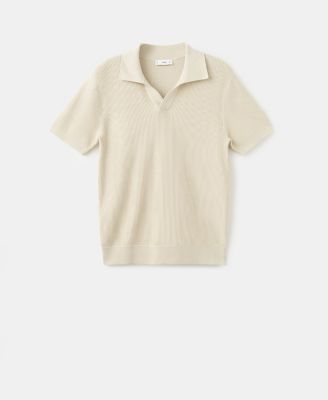 Men's Cotton Knitted Structure Polo Shirt